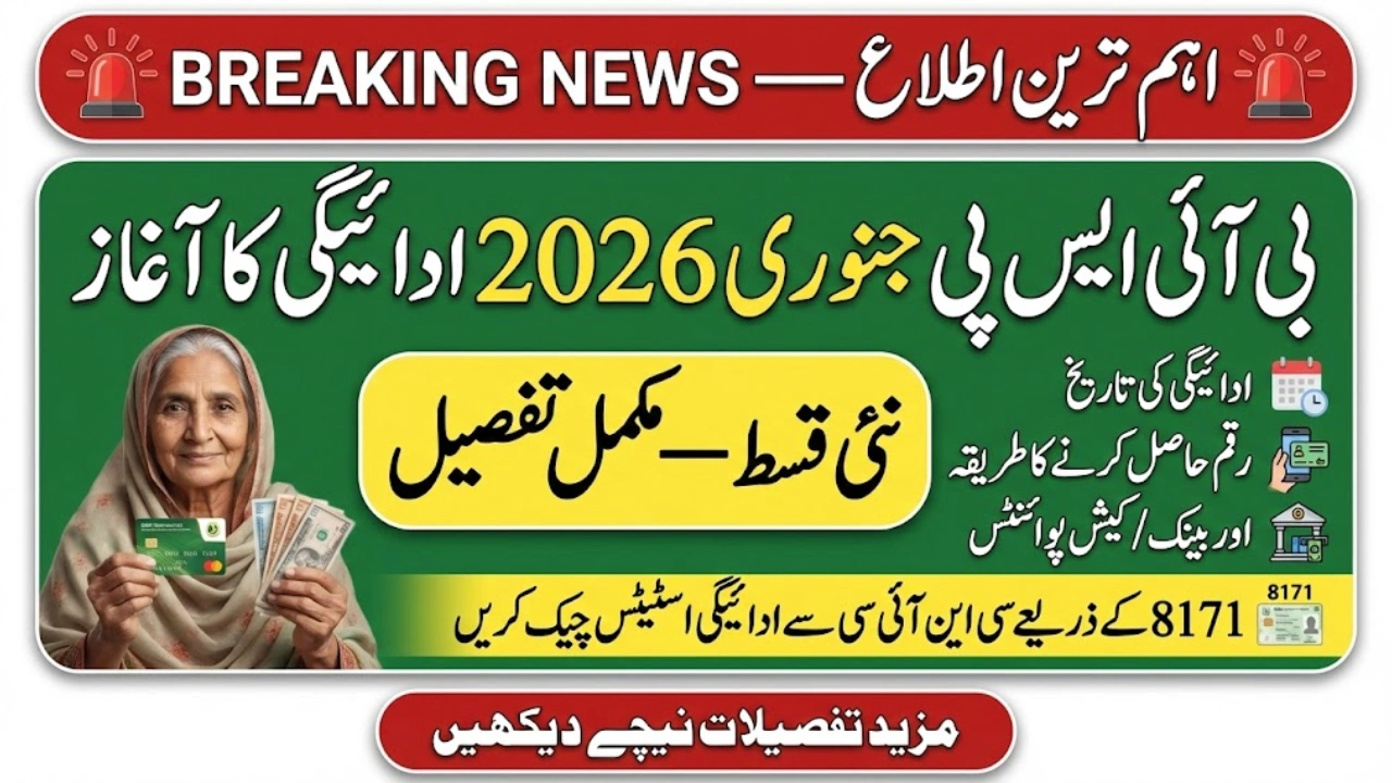 BISP Payments January 2026 – Start Date, Payment Methods & CNIC Check Update